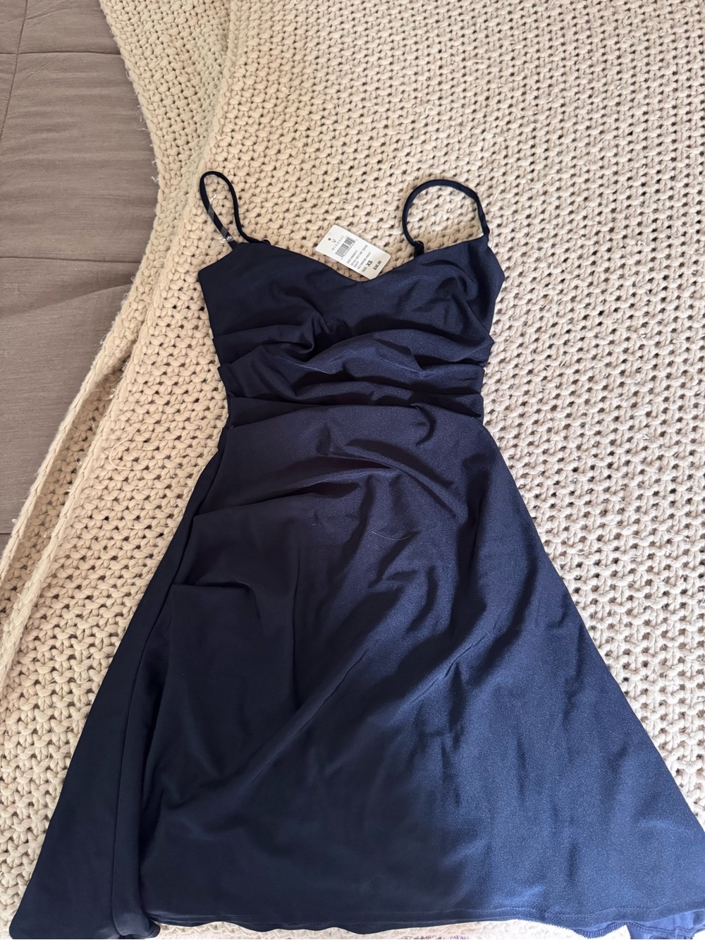 Windsor Navy Spaghetti Strap Mini Dress